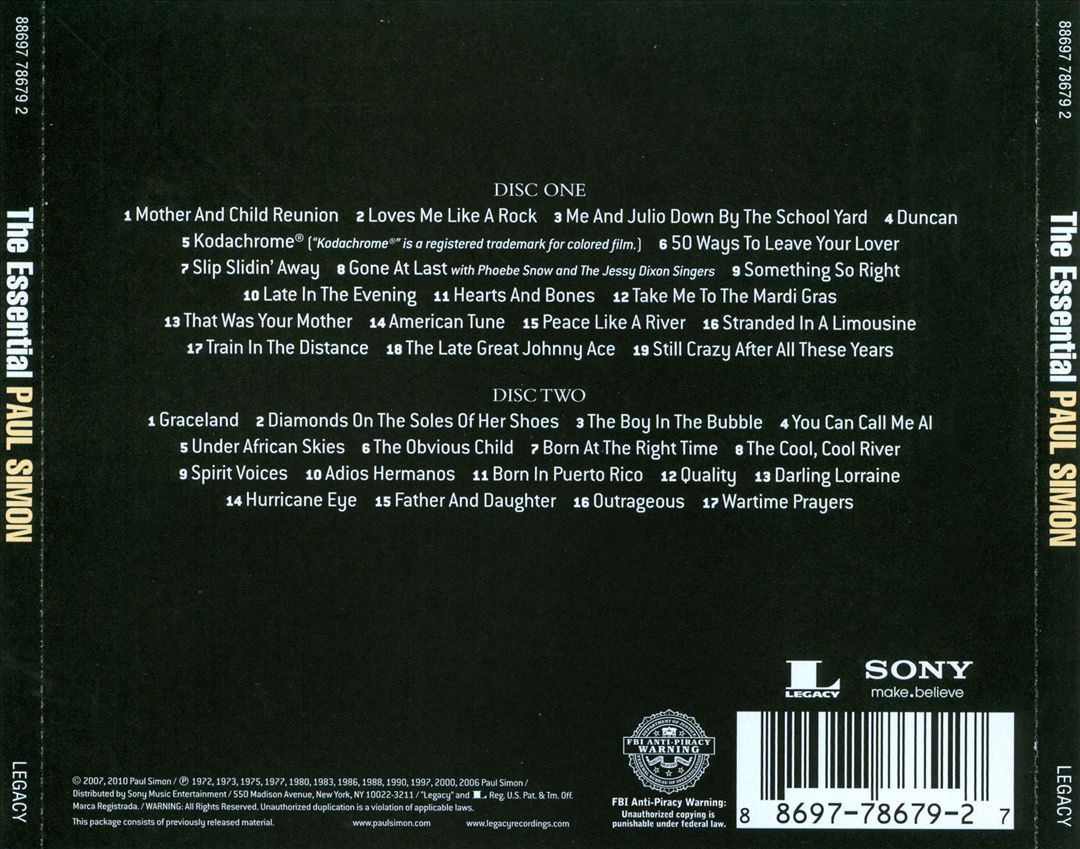 Essential Paul Simon cover art