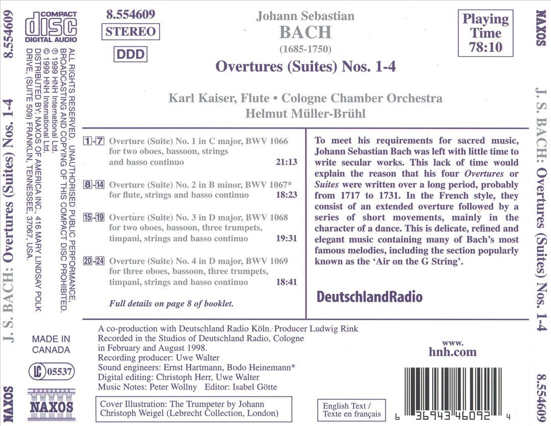 Bach: Overtures (Suites) Nos. 1-4 cover art
