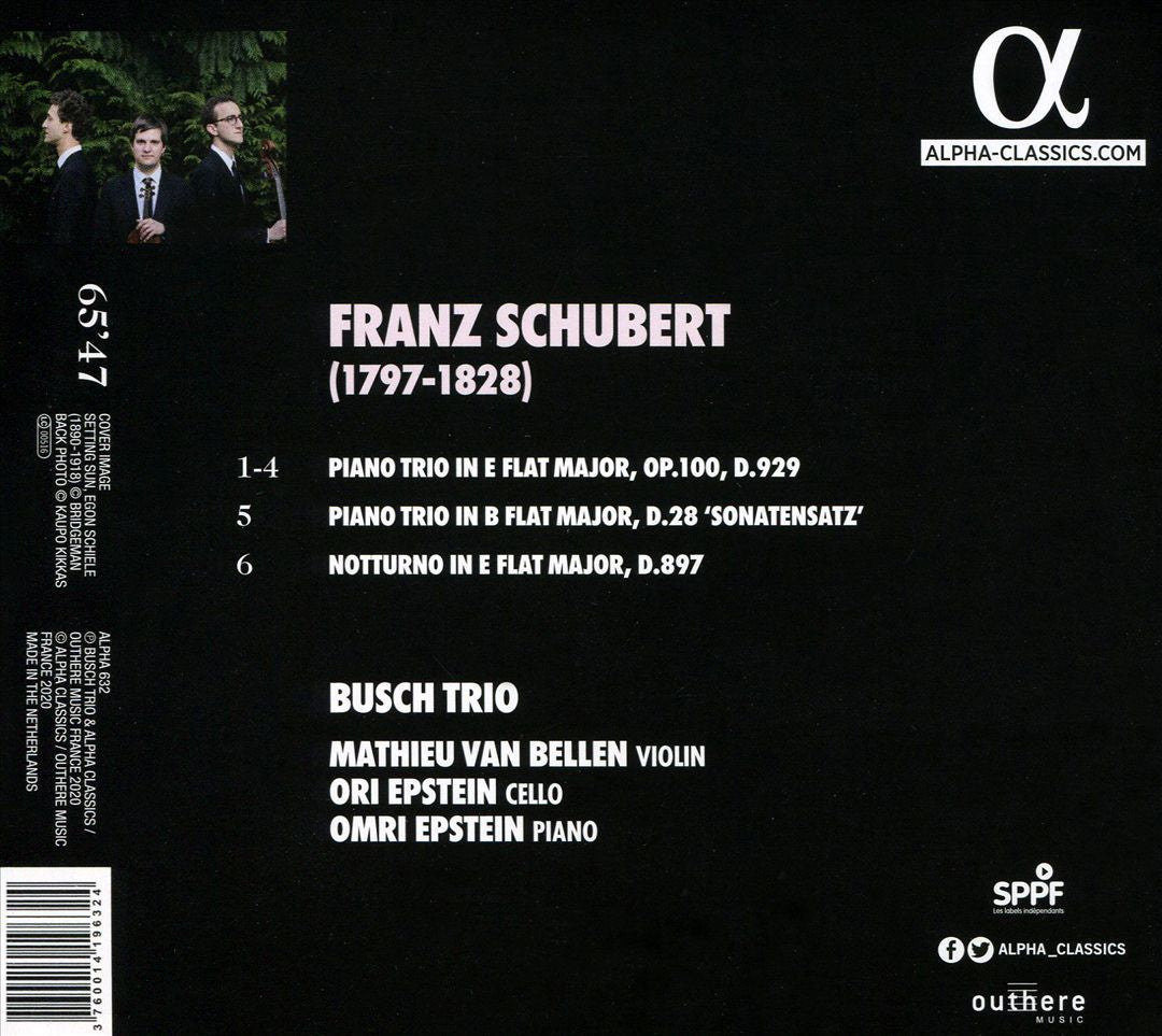 Schubert: Trio Op. 100; Sonatensatz & Notturno cover art