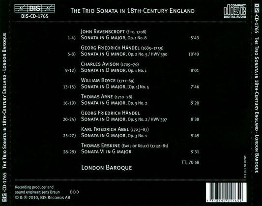 Trio Sonata in 18th-Century England cover art