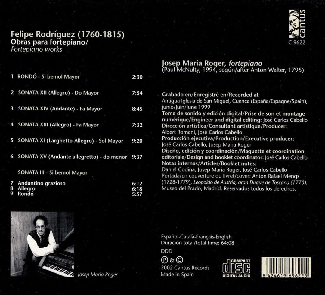 Felipe Rodríguez: Fortepiano Works cover art