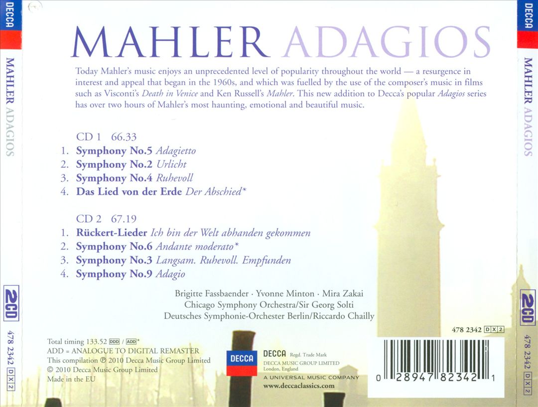 Mahler Adagios cover art