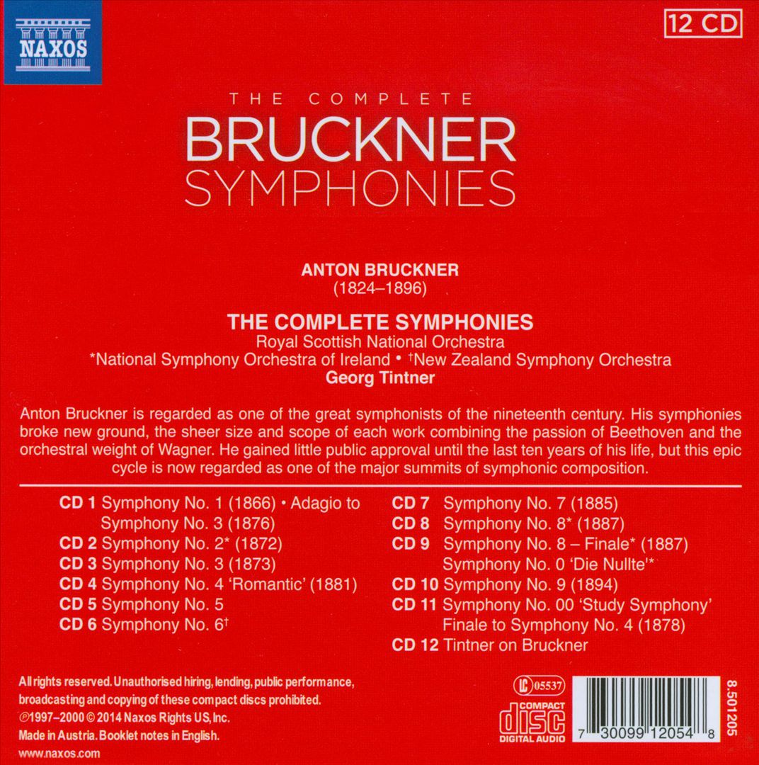 Bruckner: The Complete Symphonies cover art
