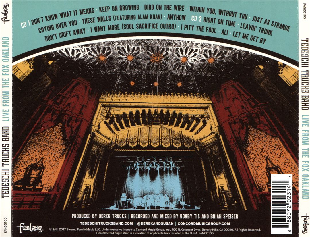 Live from the Fox Oakland cover art