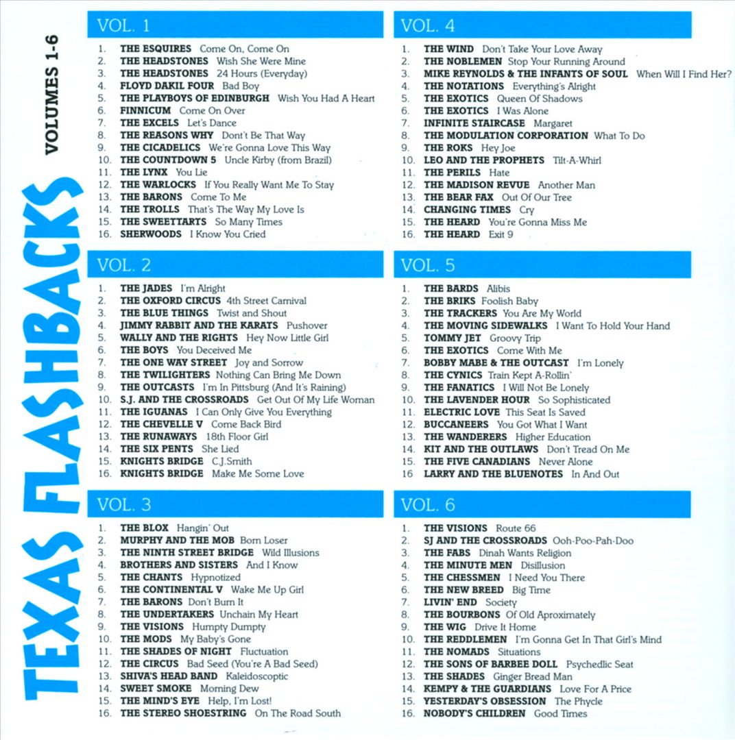 Texas Flashbacks, Vol. 1-6 cover art