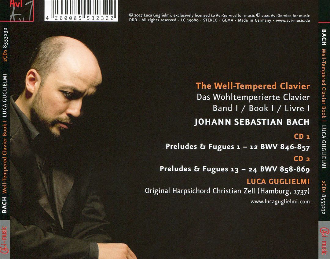 Johann Sebastian Bach: The Well-Tempered Clavier I cover art