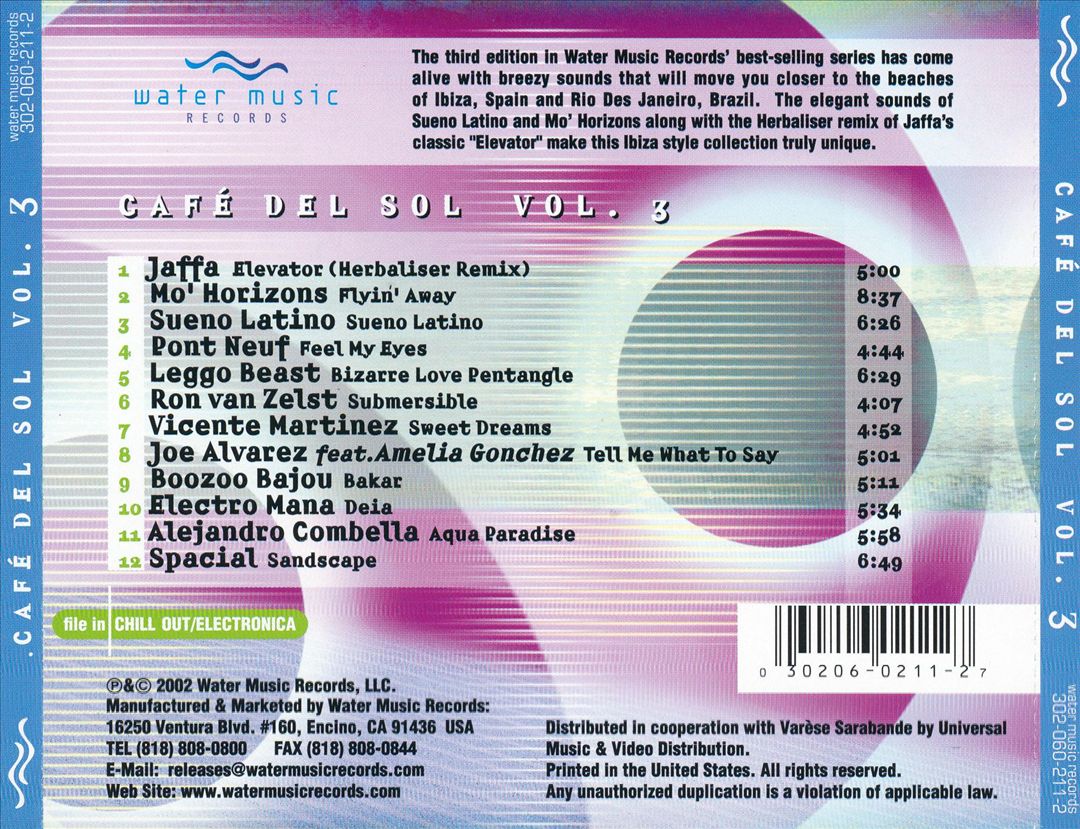 Café del Sol, Vol. 3 cover art