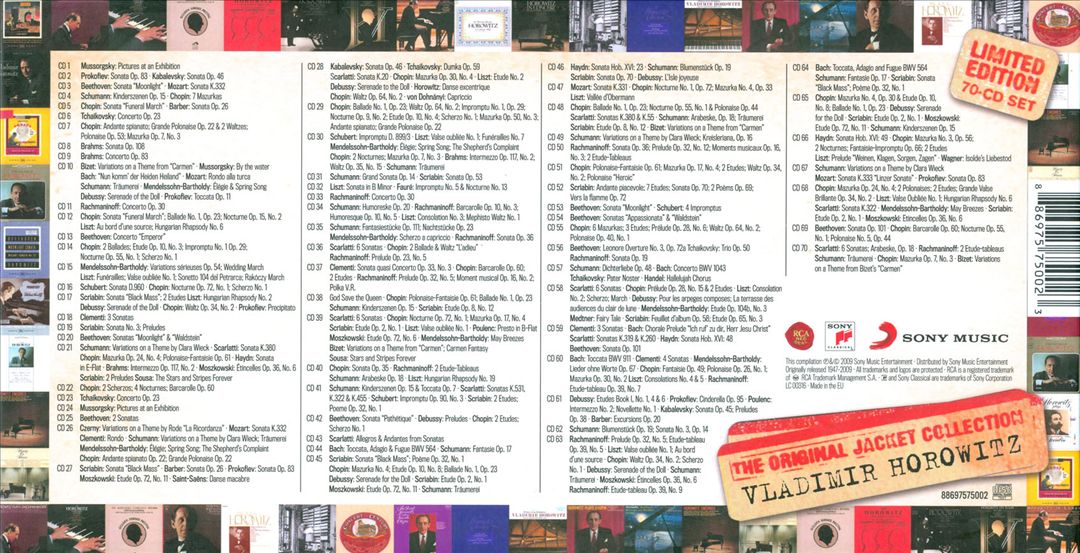 Vladimir Horowitz: The Complete Original Jacket Collection  cover art