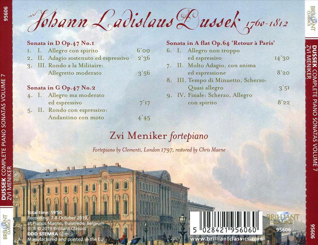 Dussek: Complete Piano Sonatas, Vol. 7 - Sonatas Op. 47 & Op. 64 cover art