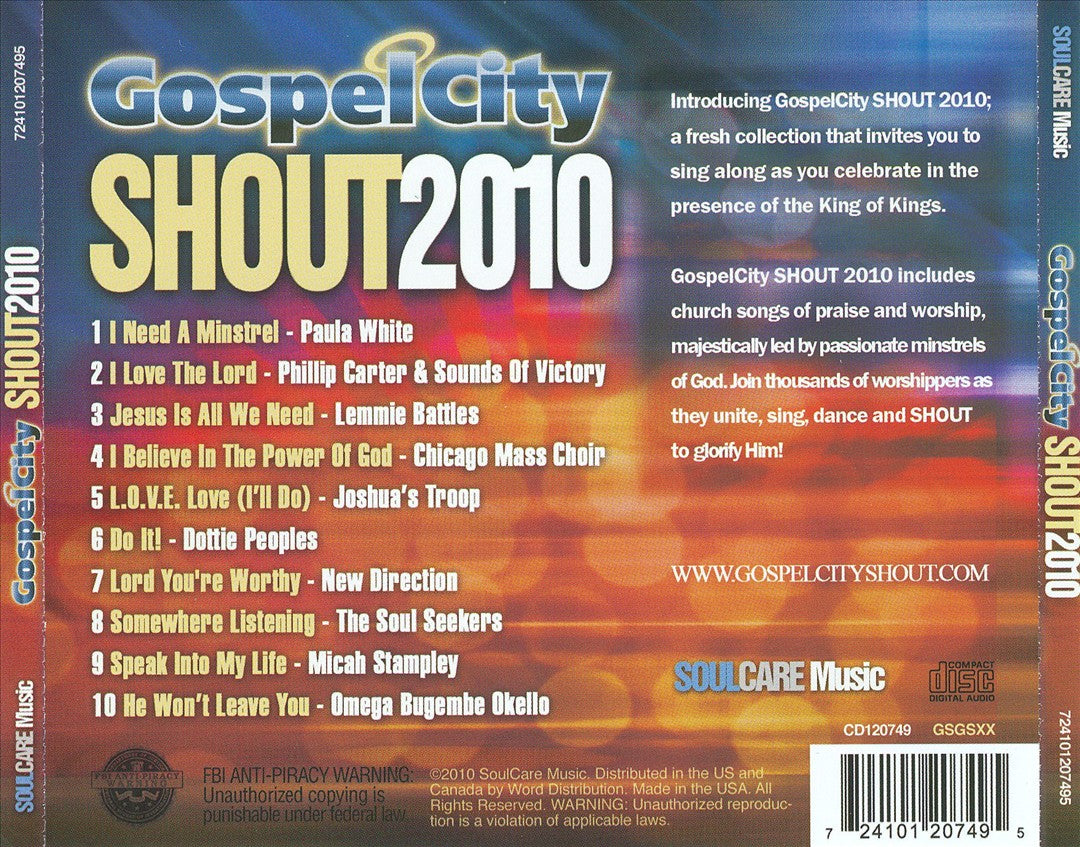 Tribute to the King 2010: Gospel City Shout cover art