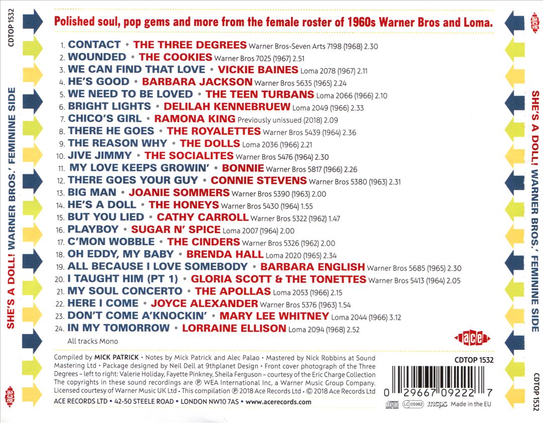She's A Doll: Warner Bros.' Feminine Side cover art