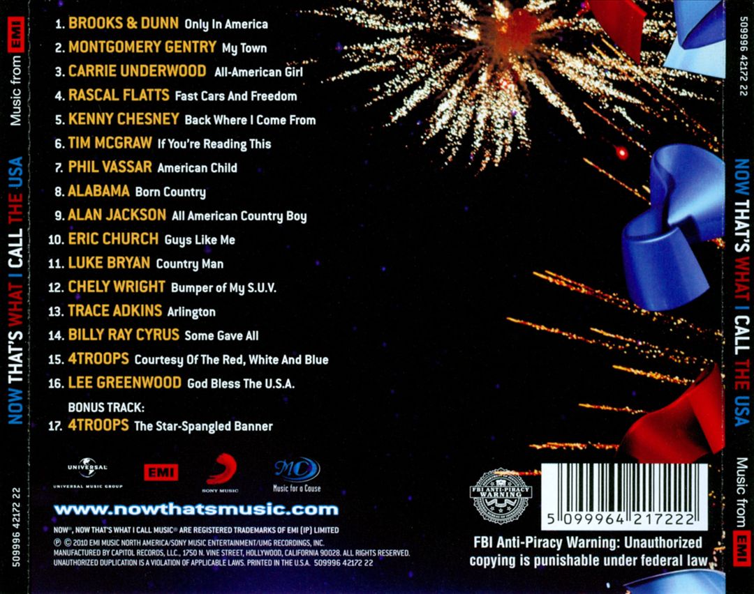 Now That's What I Call The USA: The Patriotic Country Collection cover art