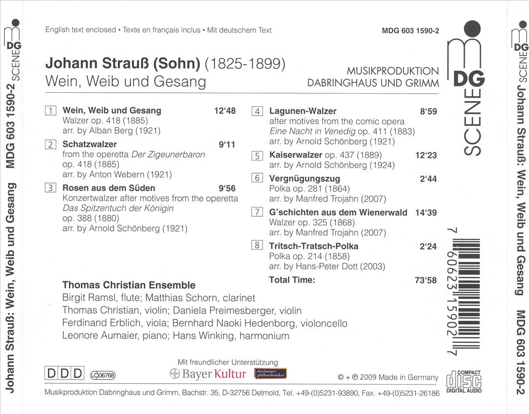 Johann Strauss: Wein, Weib und Gesang cover art