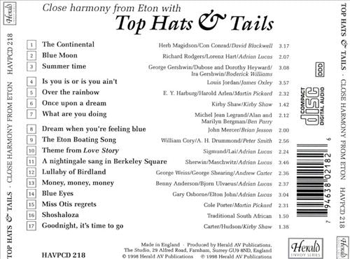 Top Hat and Tails: Close Harmony cover art