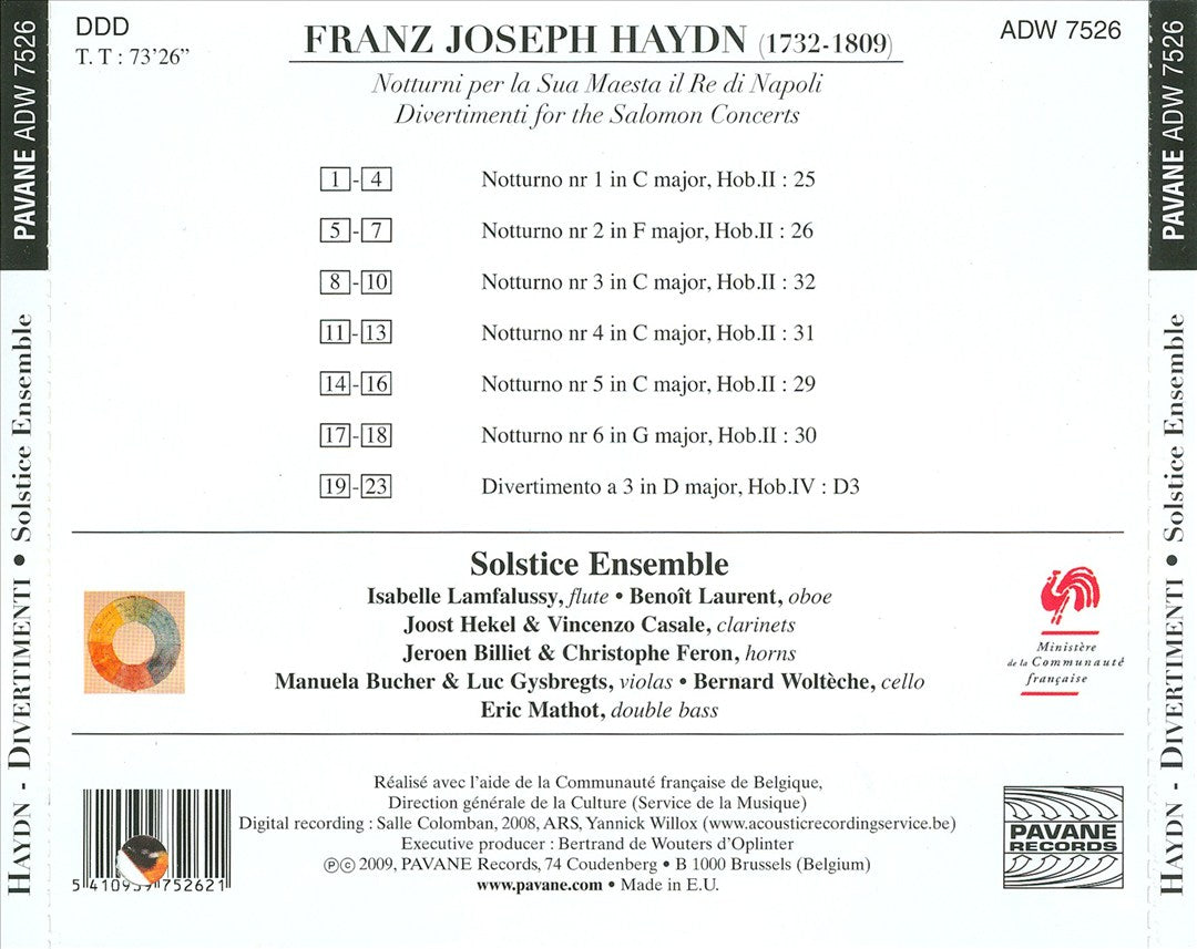 Haydn: Divertimenti for the Salomon Concerts cover art
