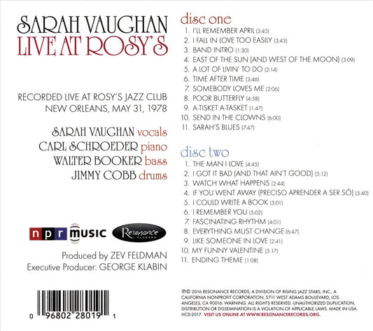 Live at Rosy's cover art