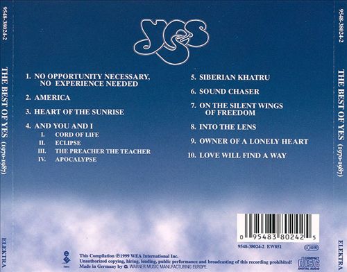 Best of Yes cover art