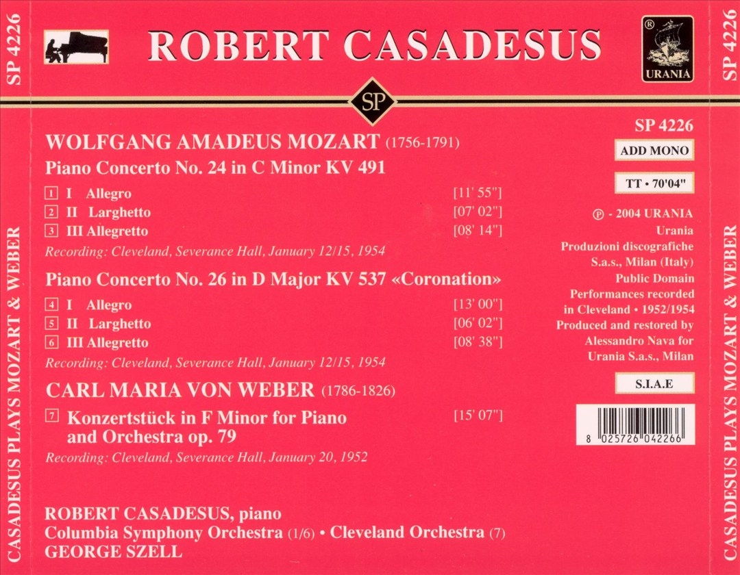 Mozart: Piano Concertos No. 24 KV 491 & No. 26 KV 537 "Coronation"; Weber: Konzertstück Op. 79 cover art