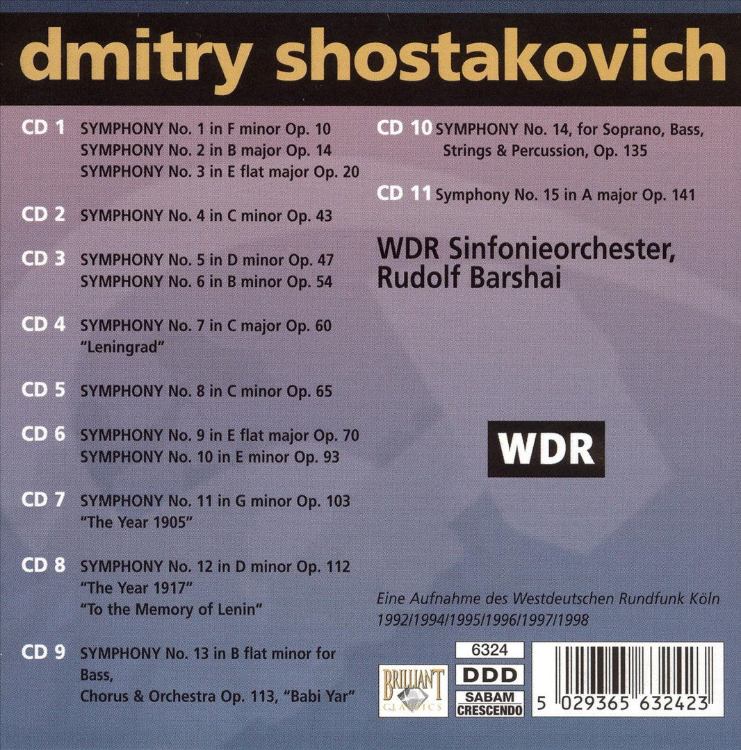 Shostakovich: Symphonies [Box Set] cover art