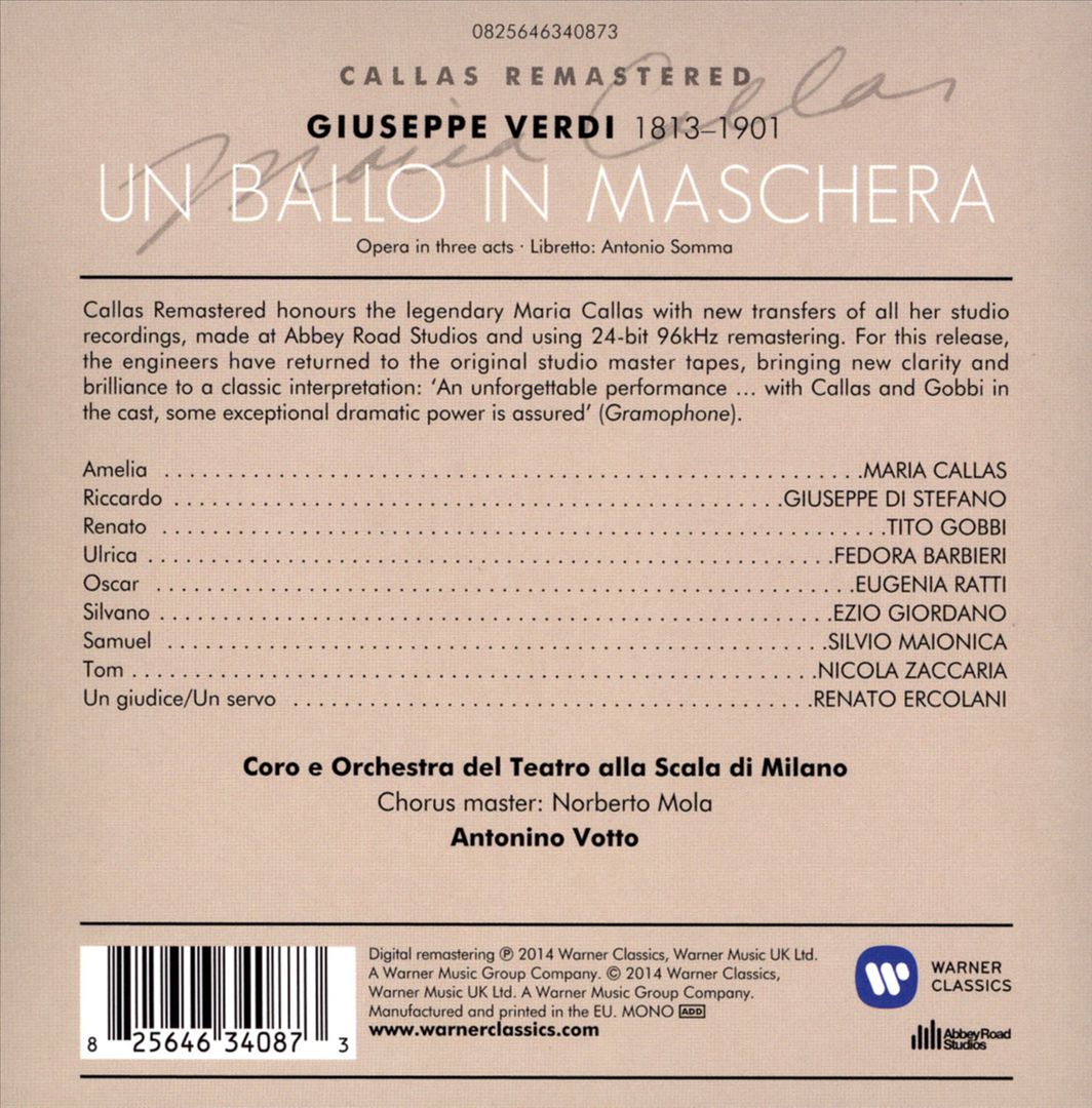 Verdi: Un Ballo in Maschera cover art