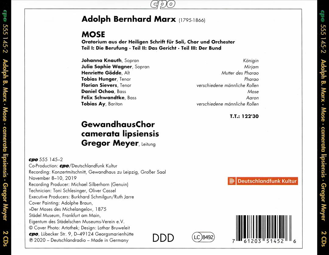 Adolph Bernhard Marx: Mose cover art