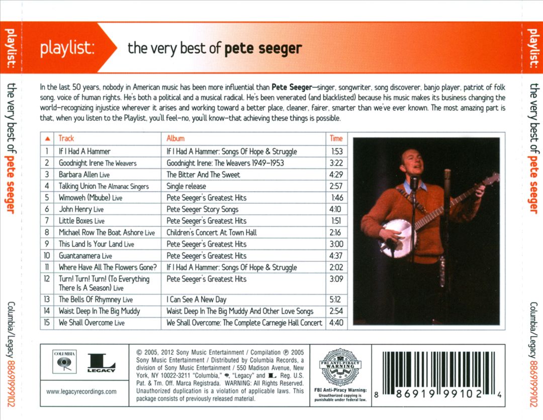 Playlist: The Very Best of Pete Seeger cover art