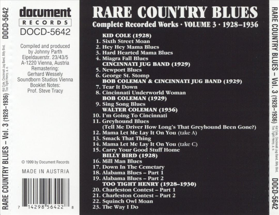 Rare Country Blues, Vol. 3: 1928-1936 cover art