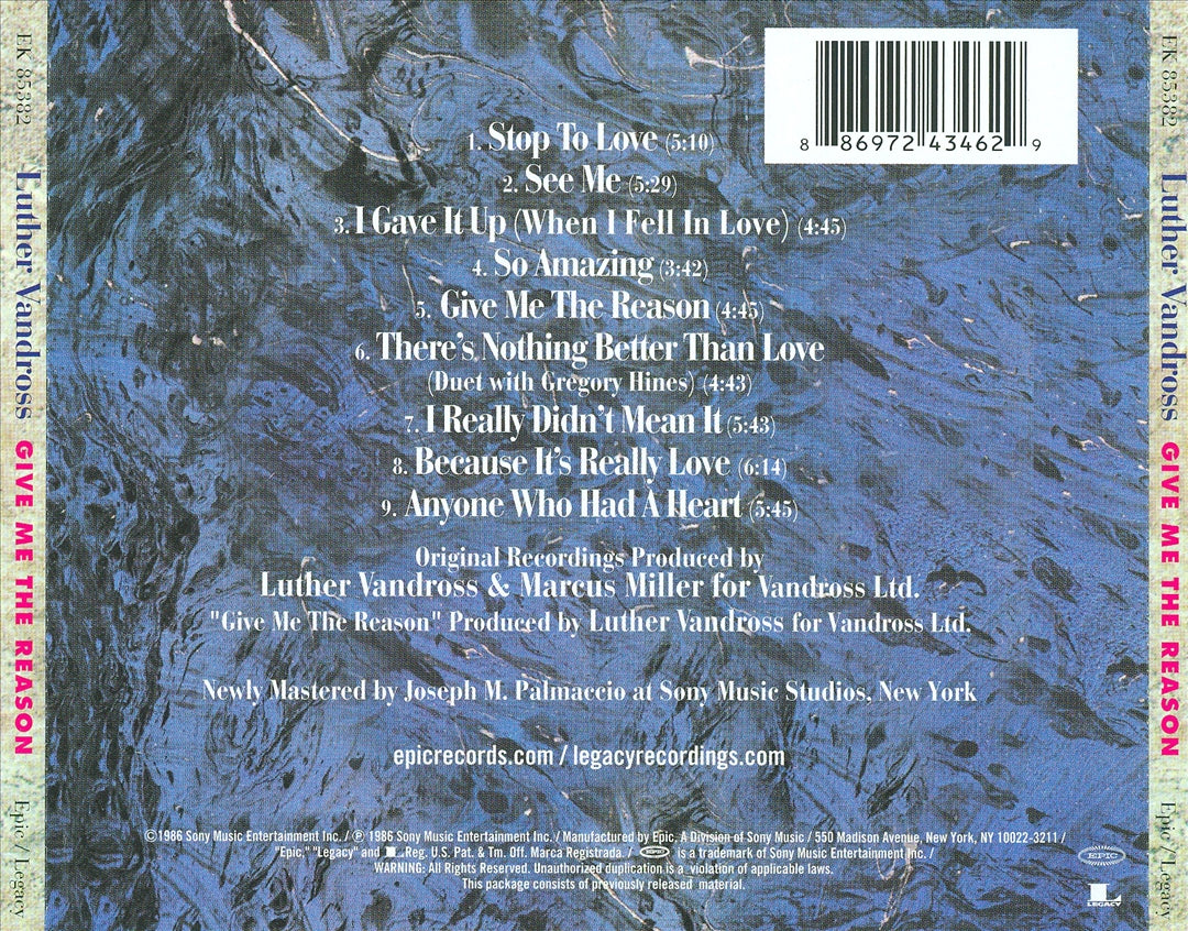Give Me the Reason cover art