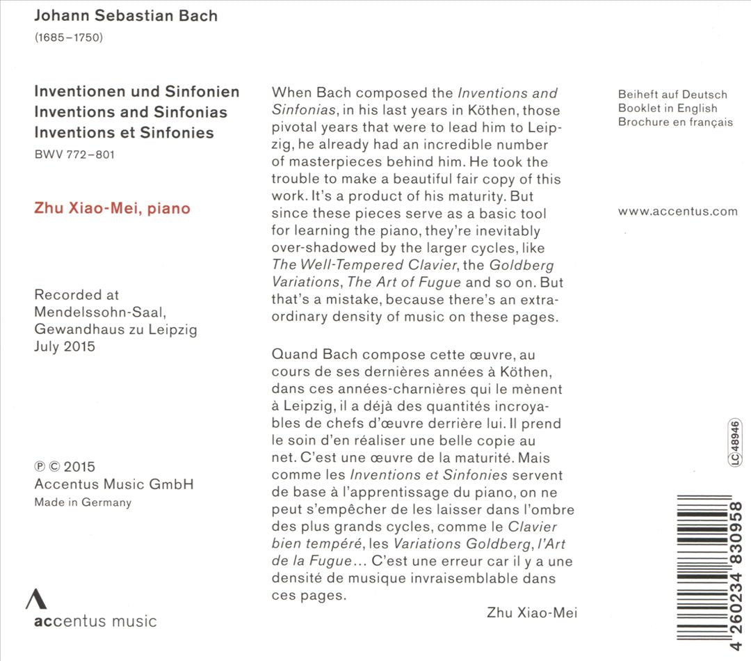 J.S. Bach: Inventions and Sinfonias cover art