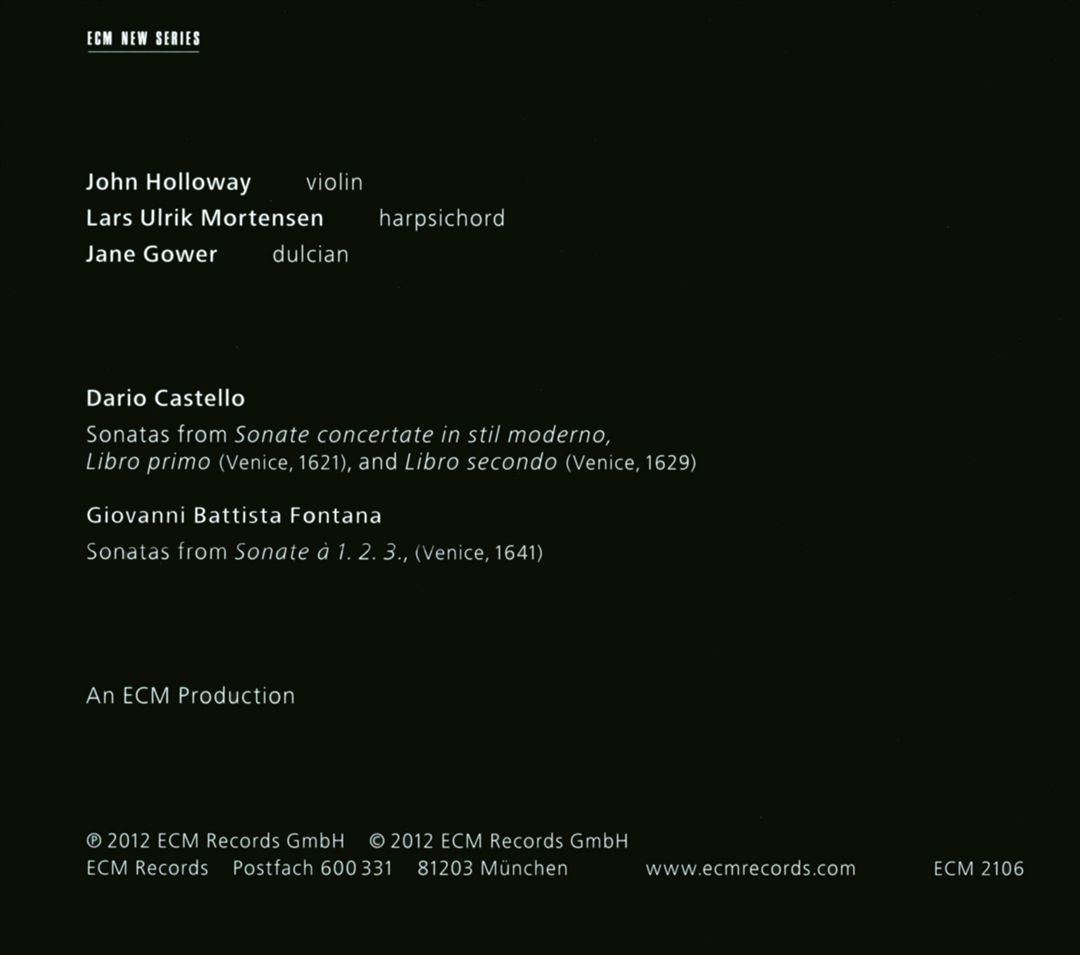Dario Castello, Giovanni Battista Fontana: Sonate concertate in stil moderno cover art