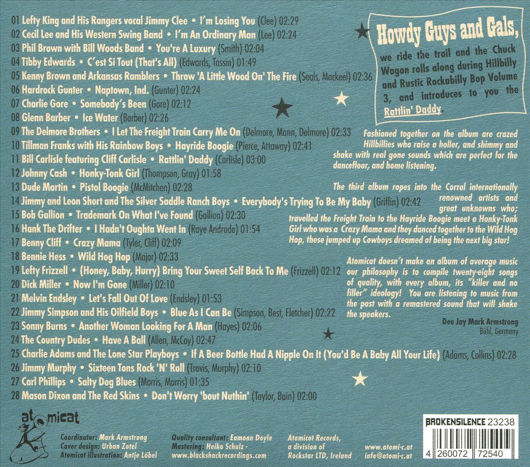 Rattlin' Daddy: Hillbilly and Rustic Rockabilly 3 cover art