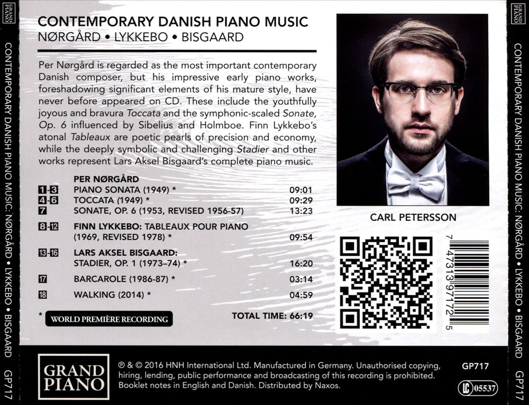 Contemporary Danish Piano Music: Nørgård, Lykkebo, Bisgaard cover art