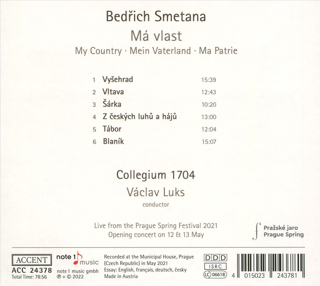 Bedrich Smetana: Má vlast cover art