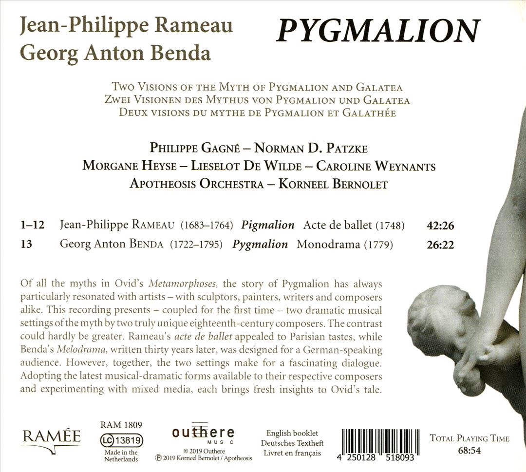 Jean-Philippe Rameau, George Anton Benda: Pygmalion cover art