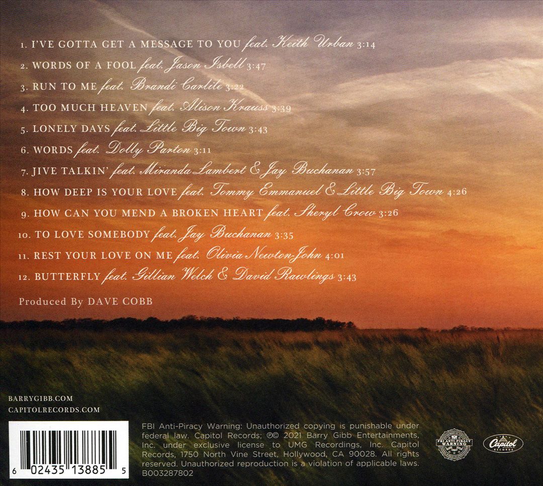 Greenfields: The Gibb Brothers Songbook, Vol. 1 cover art