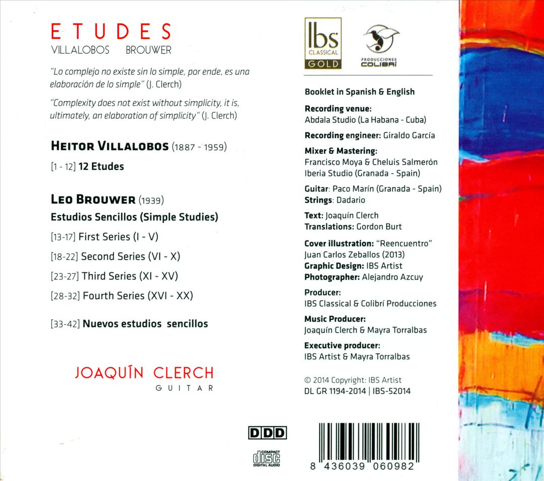 Villalobos, Brouwer: Etudes cover art