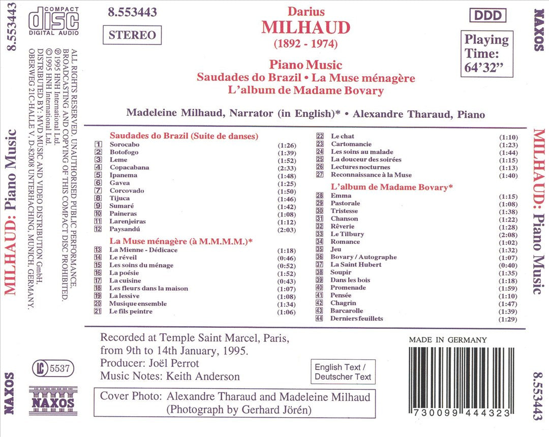 Milhaud: Piano Music cover art