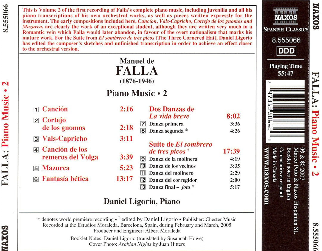 Falla: Piano Music, Vol. 2 cover art