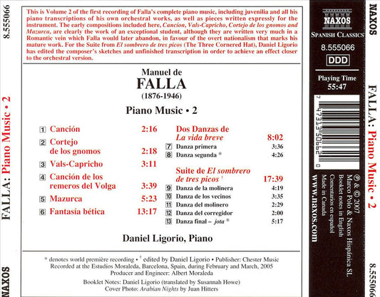 Falla: Piano Music, Vol. 2 cover art