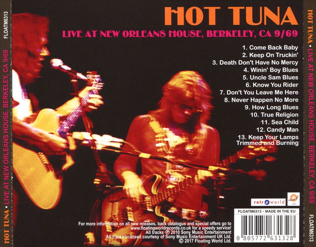 Live at New Orleans House, Berkeley, CA 9/69 cover art