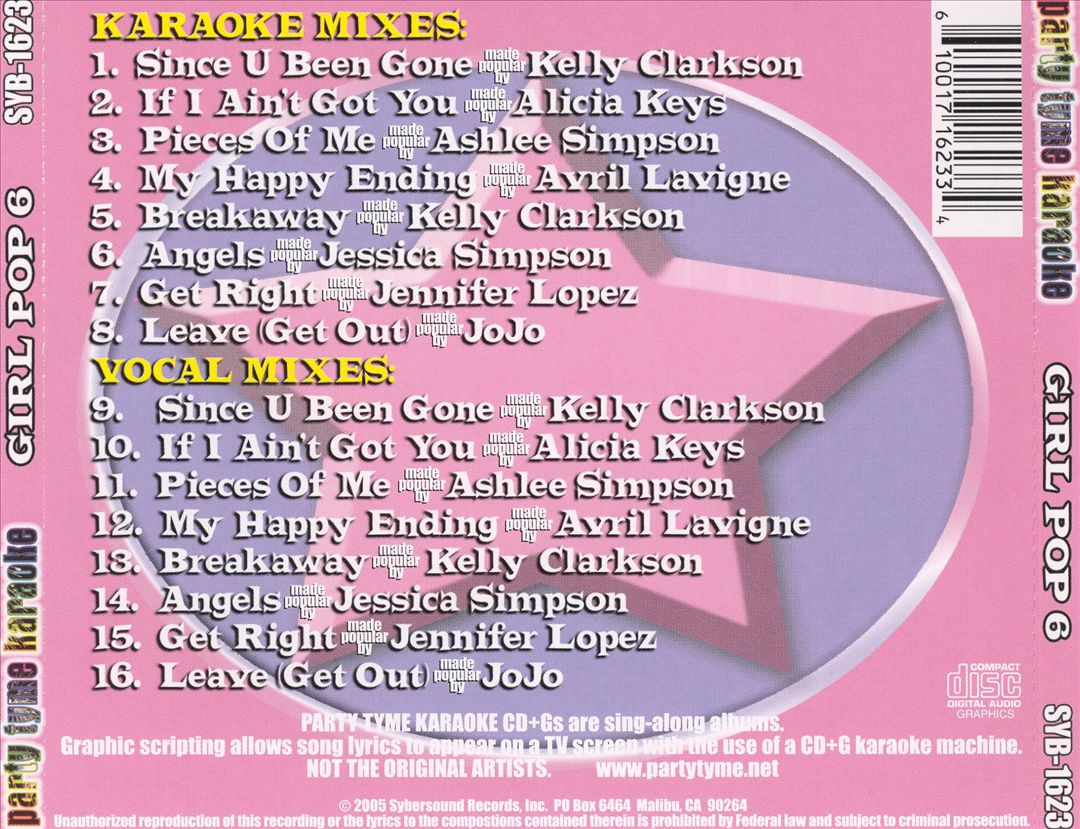 Party Tyme Karaoke: Girl Pop, Vol. 6 cover art