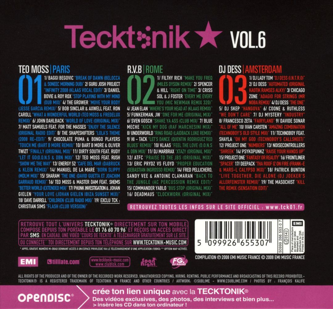 Tecktonik, Vol. 6 cover art