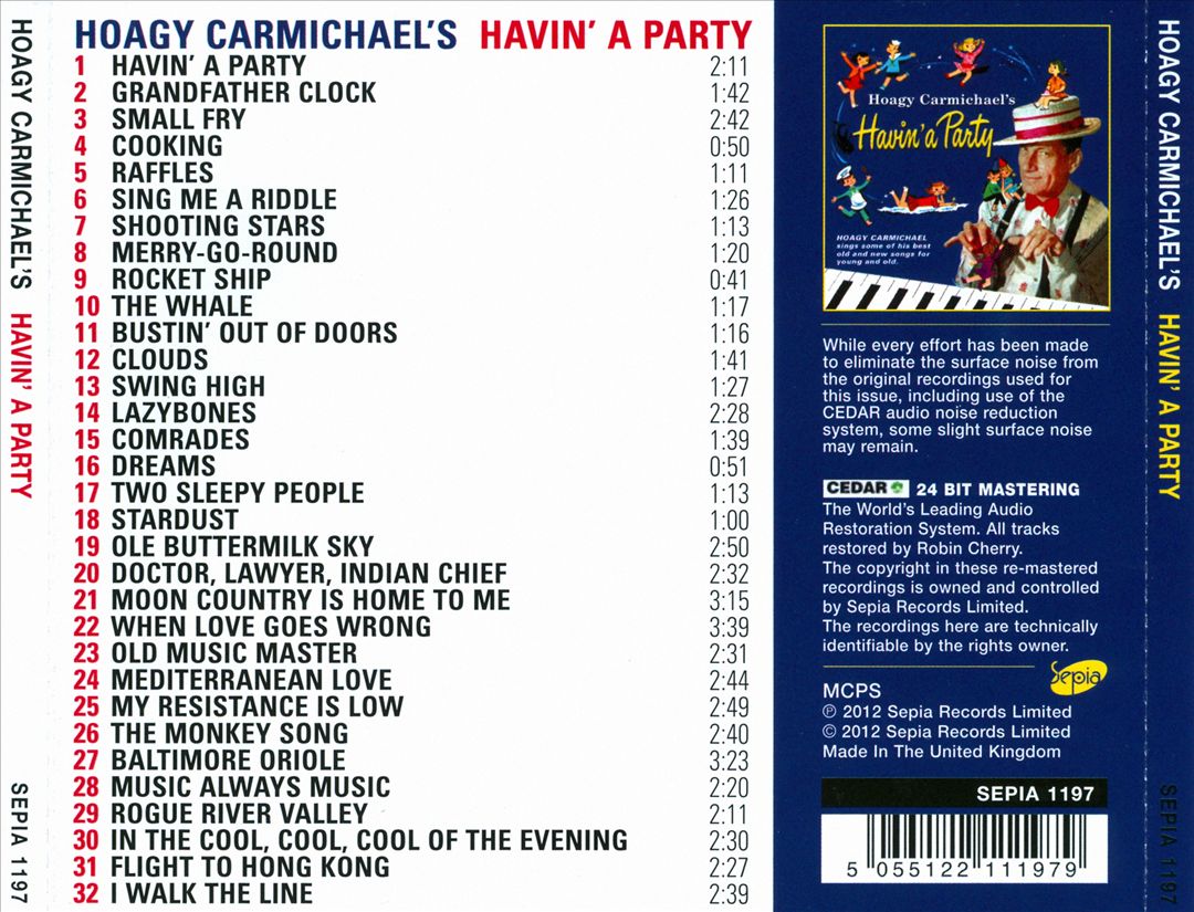 Hoagy Carmichael's Havin' a Party cover art