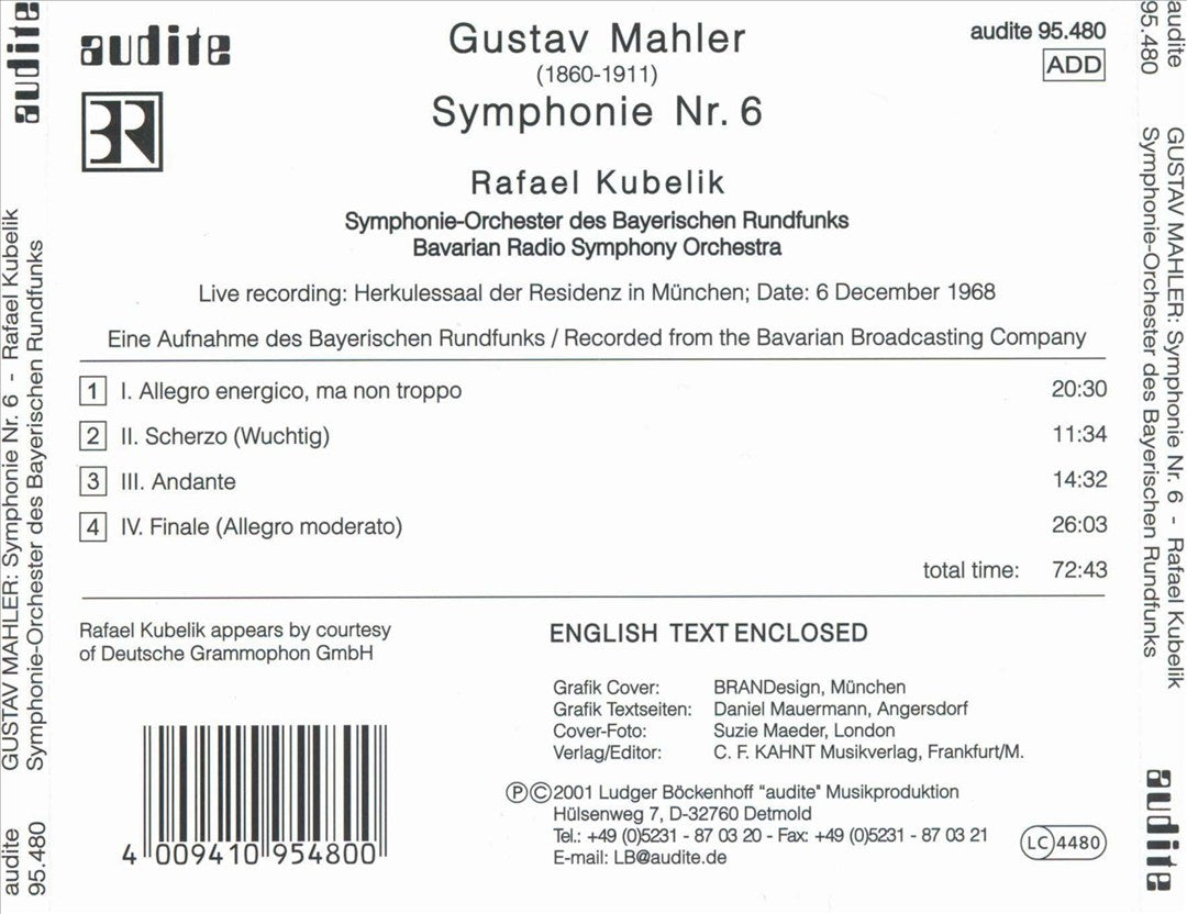 Mahler: Symphony No. 6 cover art