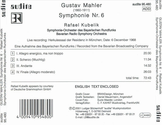 Mahler: Symphony No. 6 cover art