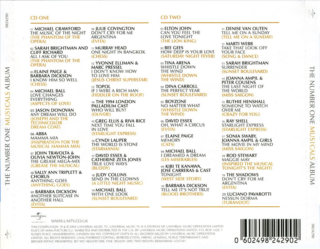 Number One Musicals Album [2004] cover art