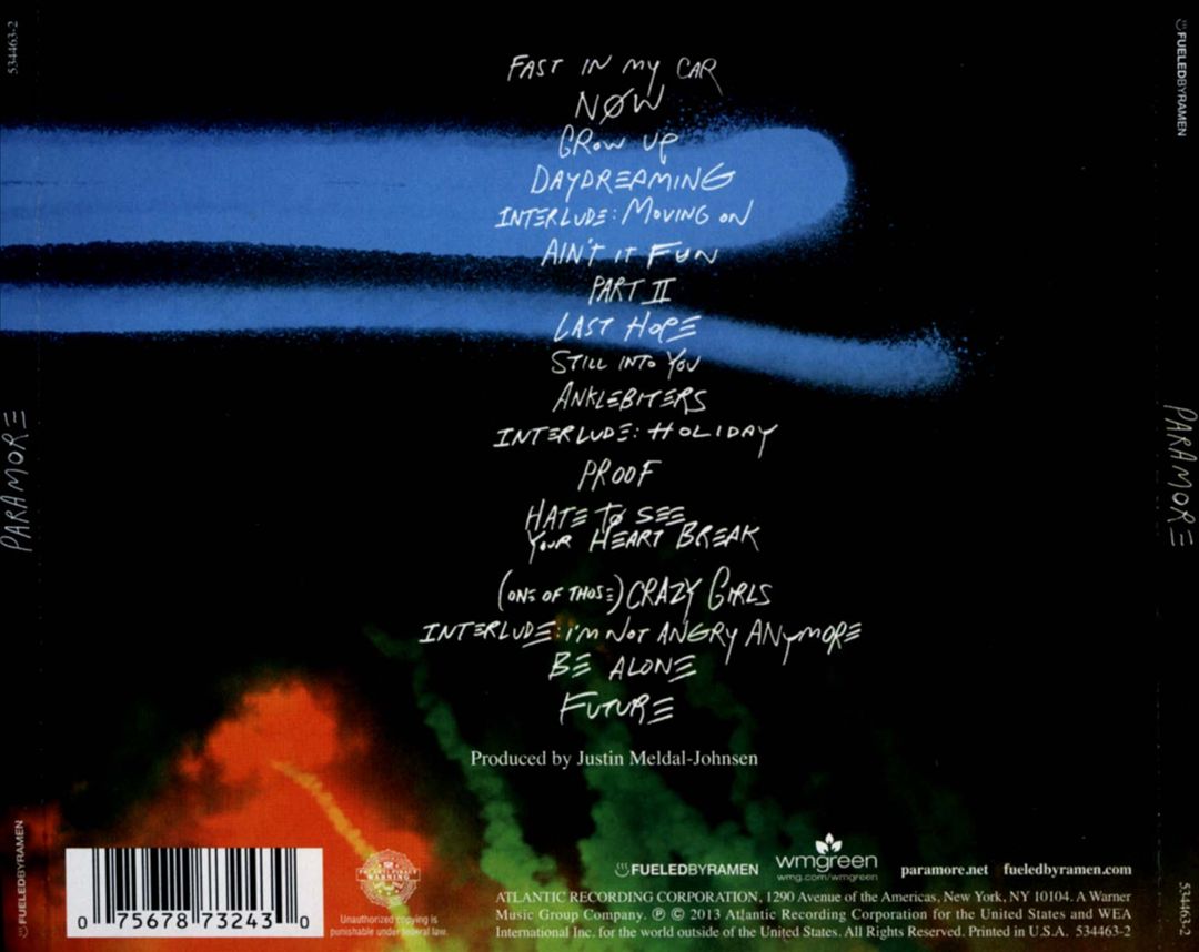 Paramore cover art