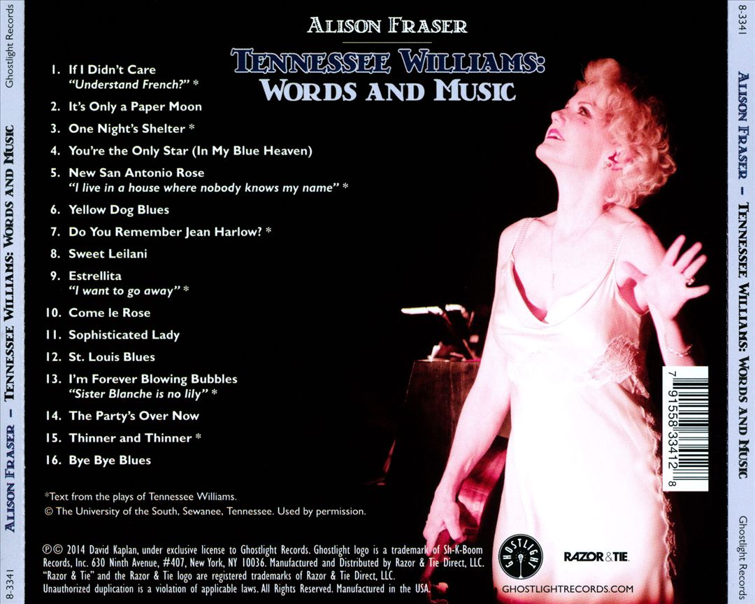 Tennessee Williams: Words and Music cover art