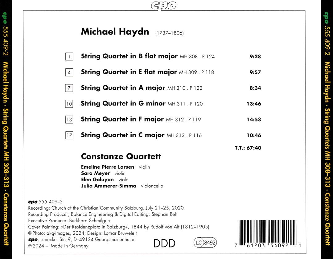 Michael Haydn: Six String Quartets cover art