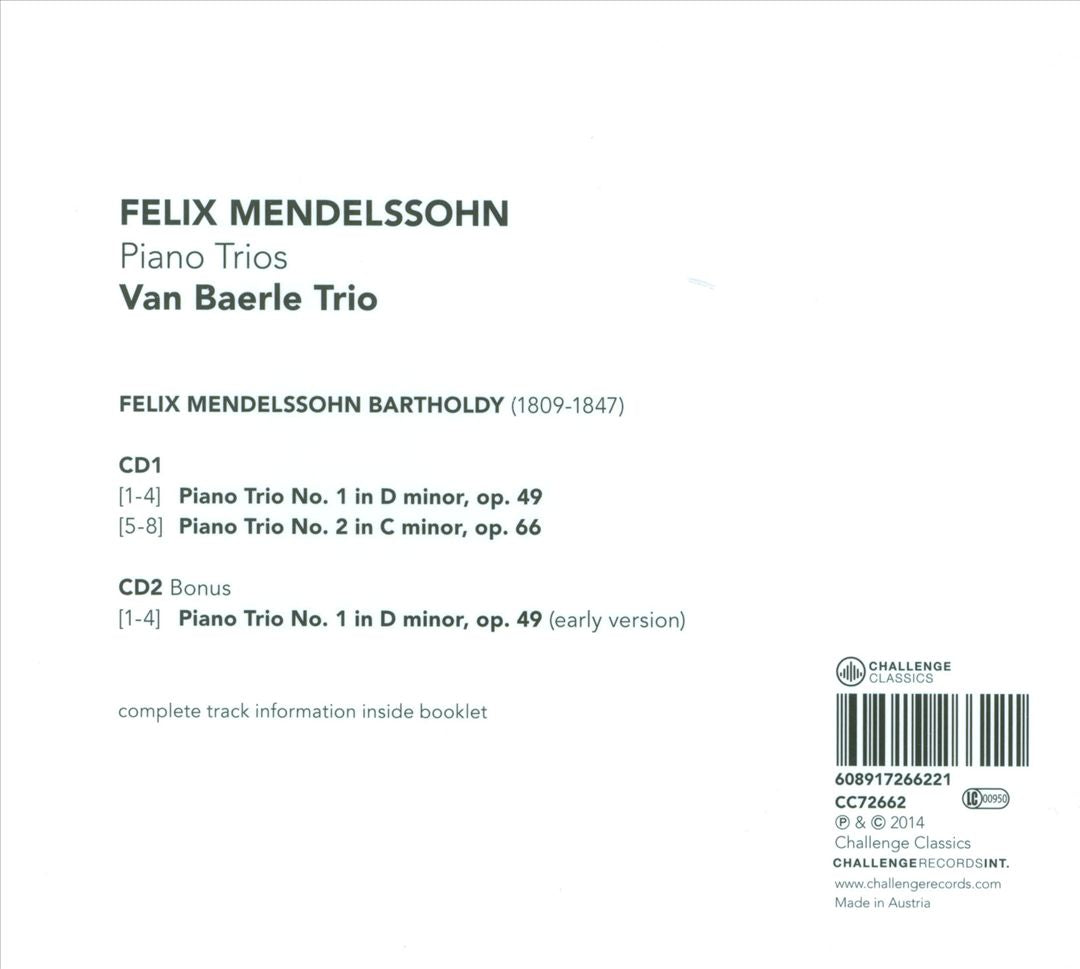 Mendelssohn: Piano Trios cover art